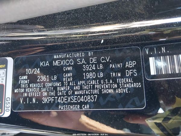 2025 KIA K4 LX