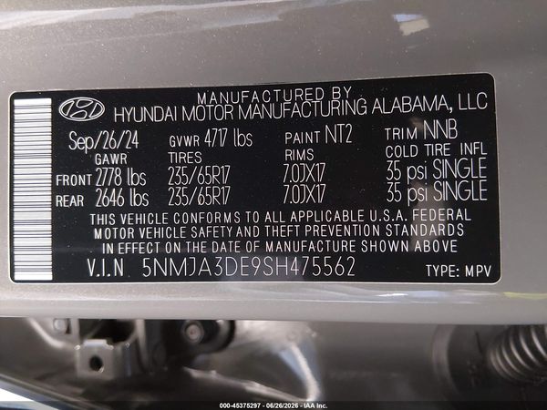 2025 HYUNDAI TUCSON SE