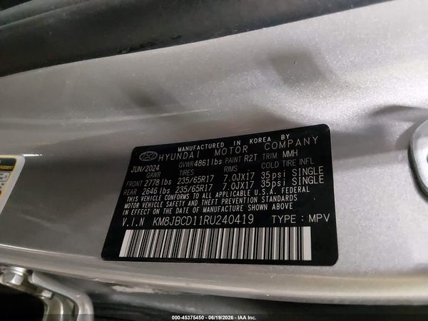 2024 HYUNDAI TUCSON HYBRID BLUE
