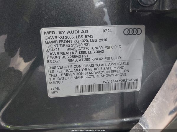 2024 AUDI SQ5 SPORTBACK