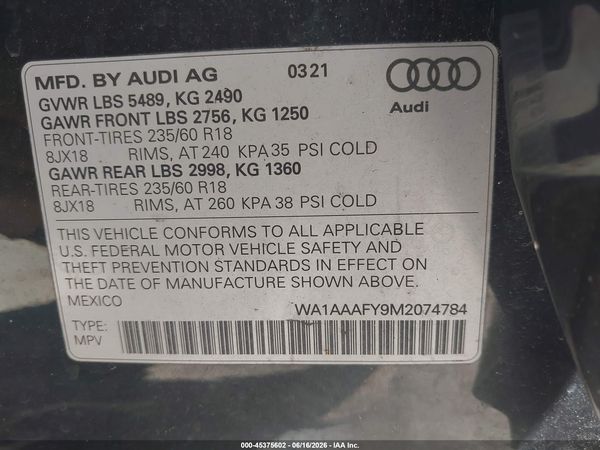 2021 AUDI Q5