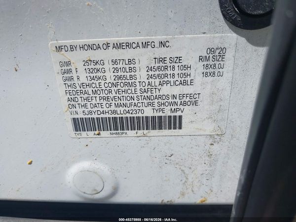 2020 ACURA MDX STANDARD