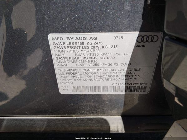 2018 AUDI Q5