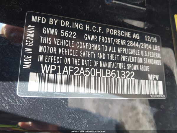 2017 PORSCHE MACAN TURBO