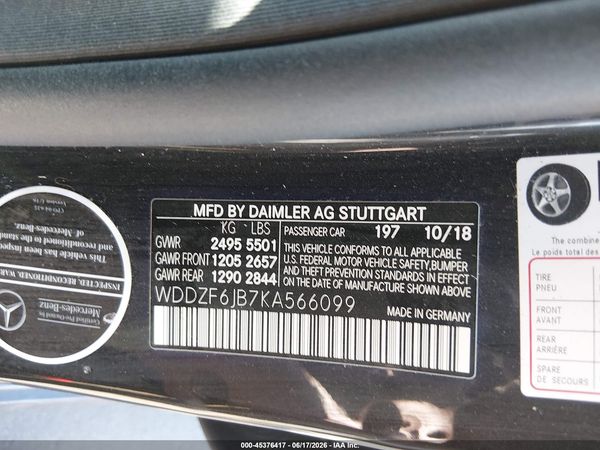 2019 MERCEDES-BENZ E 450 4MATIC