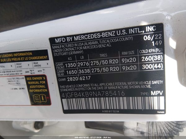 2022 MERCEDES-BENZ GLE 350 4MATIC