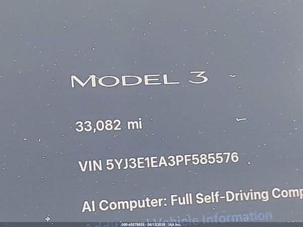 2023 TESLA MODEL 3 REAR-WHEEL DRIVE