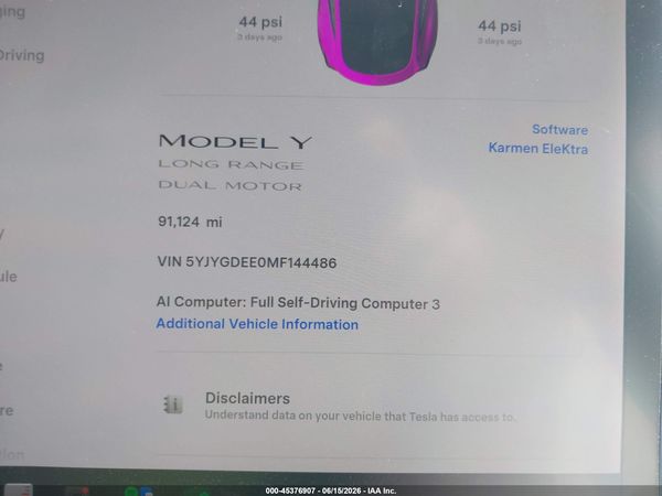 2021 TESLA MODEL Y