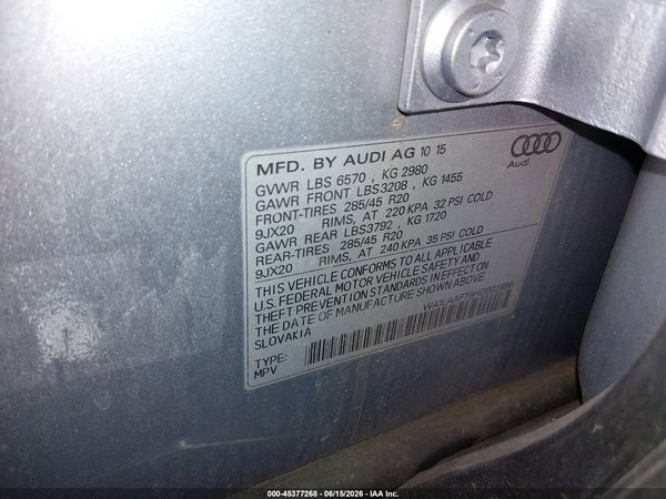 2017 AUDI Q7 3.0T PREMIUM