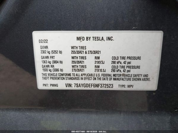 2022 TESLA MODEL Y