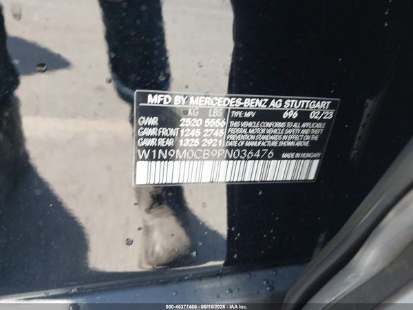 2023 MERCEDES-BENZ EQB 250 SUV EQB250+