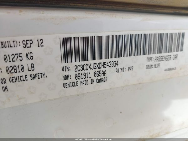 2013 DODGE CHARGER SXT PLUS