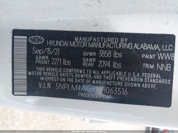2022 HYUNDAI ELANTRA SEL