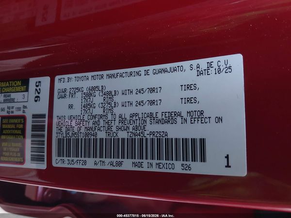 2025 TOYOTA TACOMA SR5