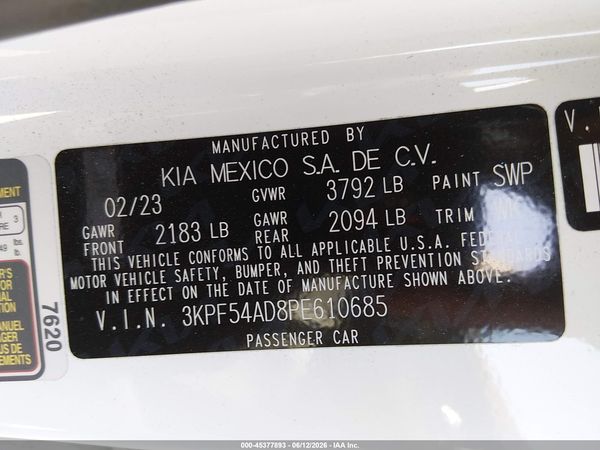 2023 KIA FORTE GT-LINE