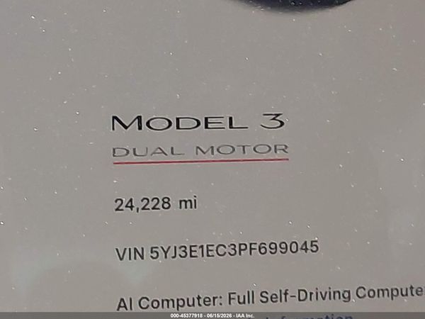 2023 TESLA MODEL 3