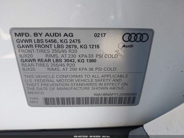 2018 AUDI Q5
