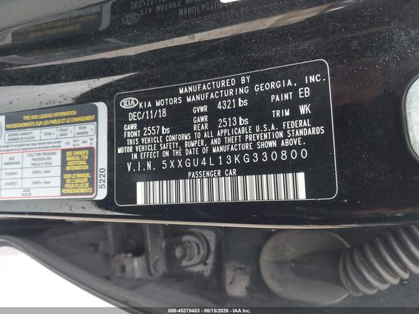 2019 KIA OPTIMA EX