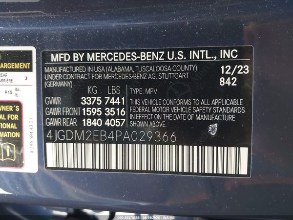 2023 MERCEDES-BENZ EQS 450 SUV 4MATIC