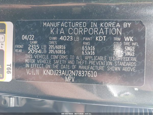 2022 KIA SOUL LX