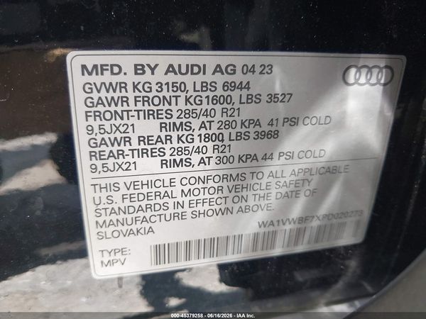 2023 AUDI SQ7