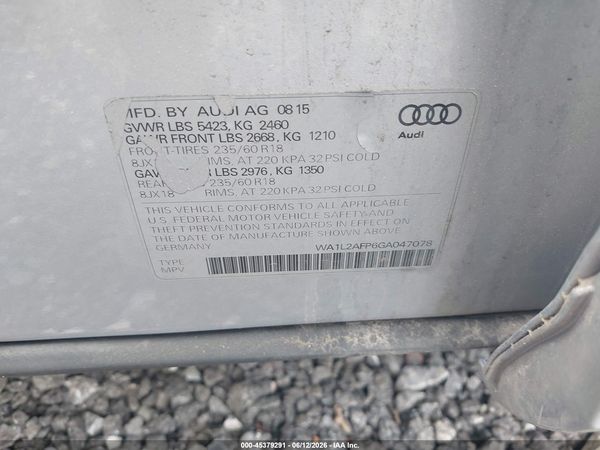 2016 AUDI Q5 2.0T PREMIUM