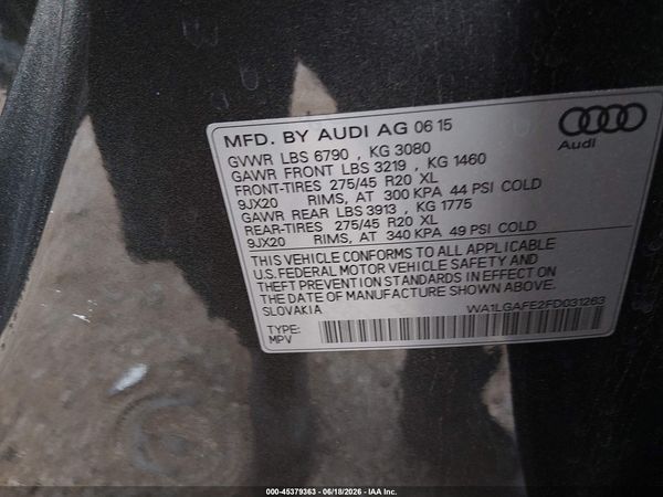 2015 AUDI Q7 3.0T PREMIUM