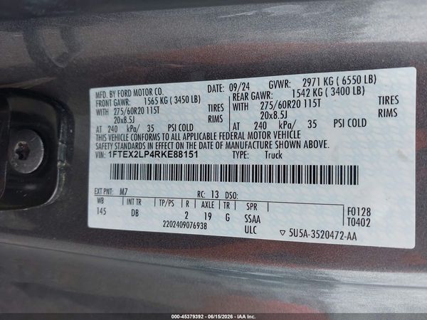 2024 FORD F-150 STX