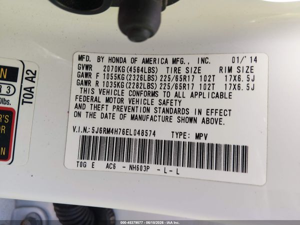 2014 HONDA CR-V EX-L