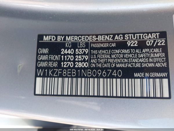 2022 MERCEDES-BENZ E 350 4MATIC