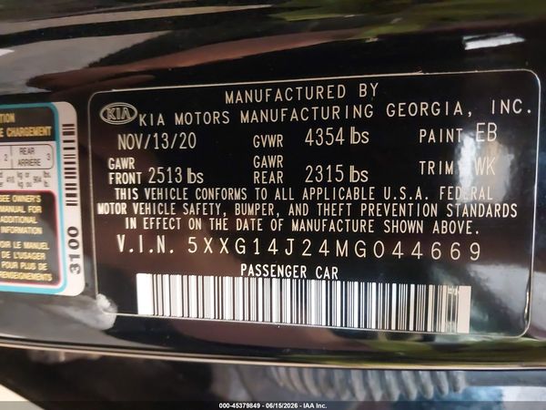 2021 KIA K5 LXS