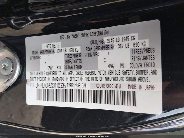 2016 MAZDA MX-5 MIATA GRAND TOURING