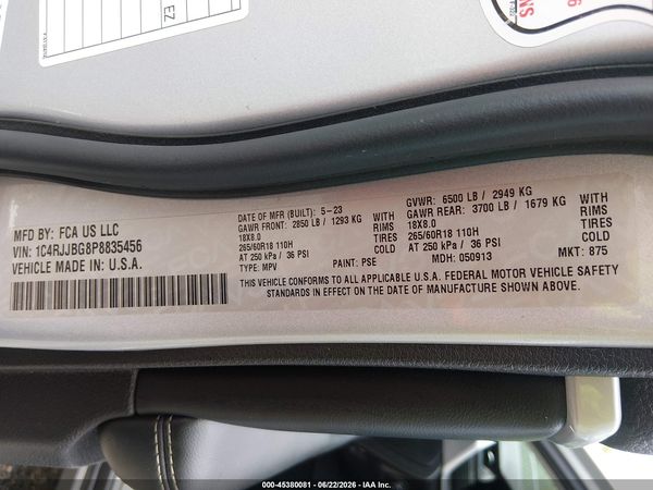 2023 JEEP GRAND CHEROKEE L LIMITED 4X2