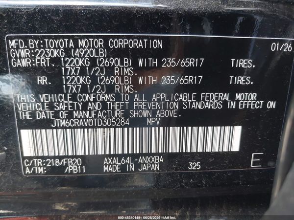 2026 TOYOTA RAV4 LE