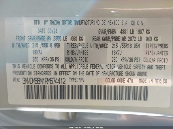 2024 MAZDA CX-30 2.5 S SELECT SPORT