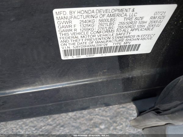 2022 ACURA MDX TECHNOLOGY PACKAGE