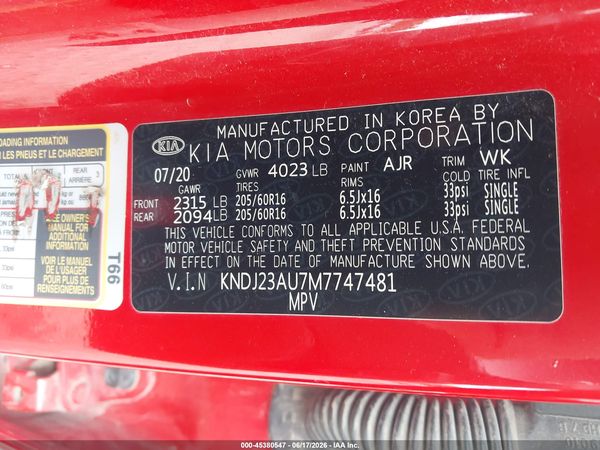 2021 KIA SOUL S