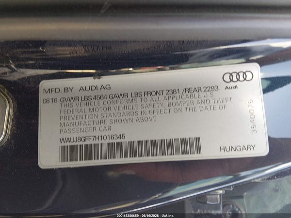 2017 AUDI A3 PREMIUM PLUS