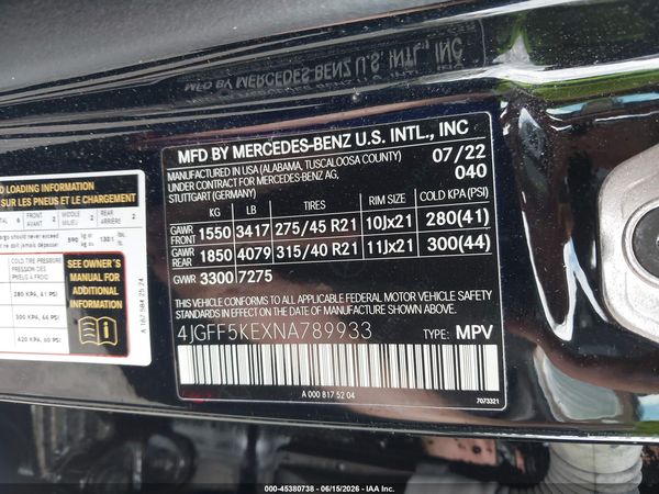 2022 MERCEDES-BENZ GLS 450 4MATIC
