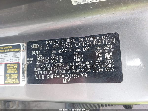 2018 KIA SPORTAGE LX