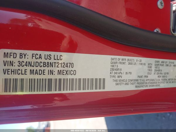 2022 JEEP COMPASS (RED) EDITION 4X4