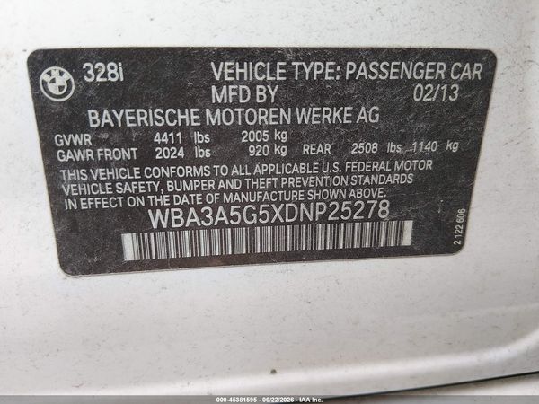 2013 BMW 328I SA