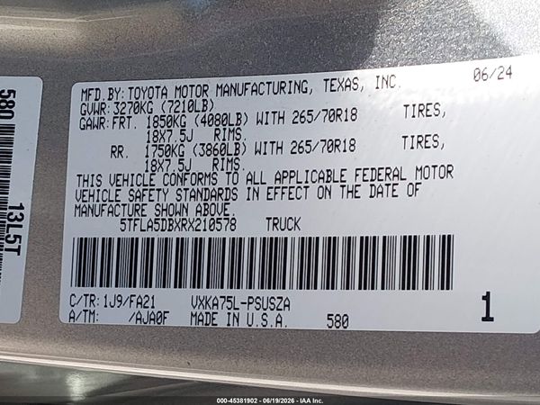 2024 TOYOTA TUNDRA SR5