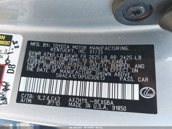 2023 LEXUS ES 300H LUXURY