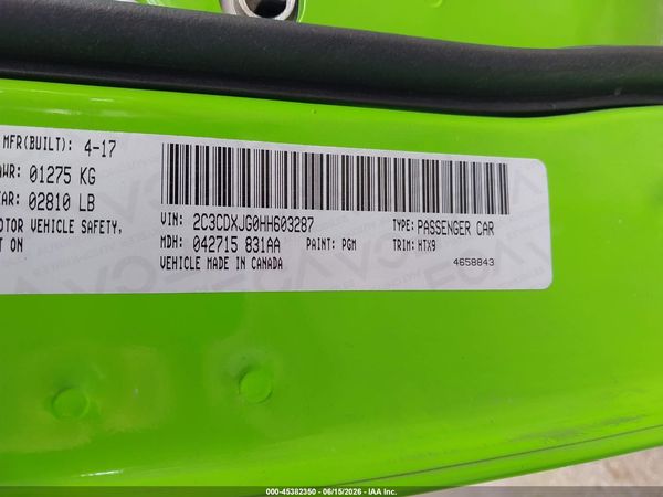 2017 DODGE CHARGER SXT AWD