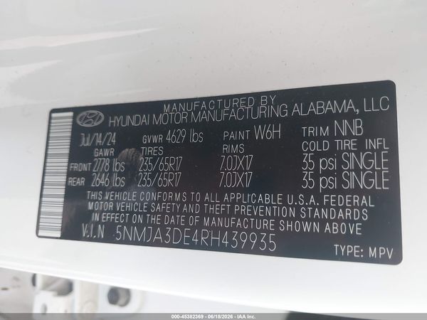 2024 HYUNDAI TUCSON SE