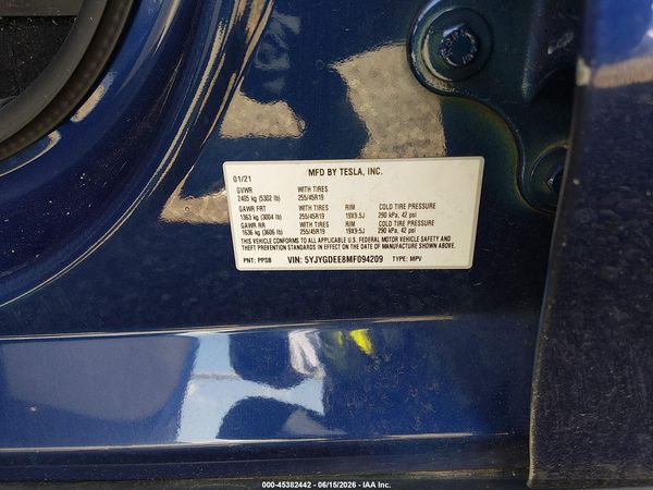 2021 TESLA MODEL Y