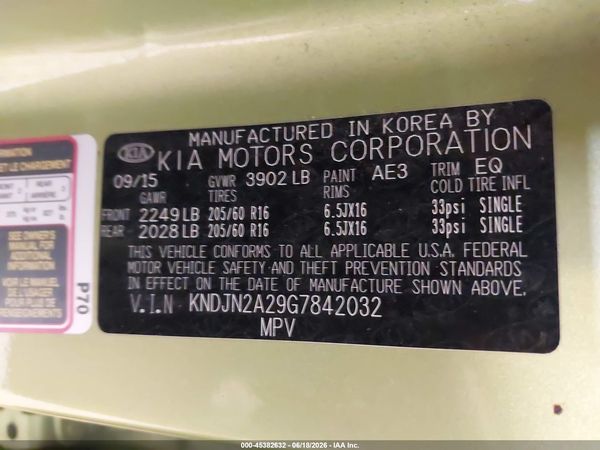 2016 KIA SOUL Plus