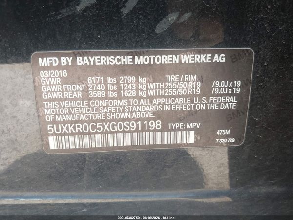 2016 BMW X5 XDRIVE35I