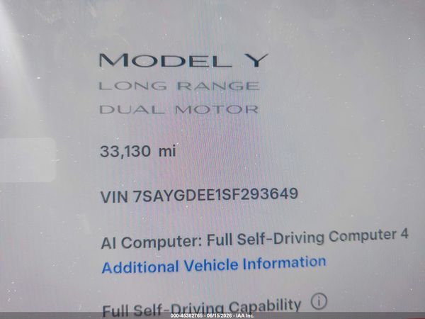 2025 TESLA MODEL Y